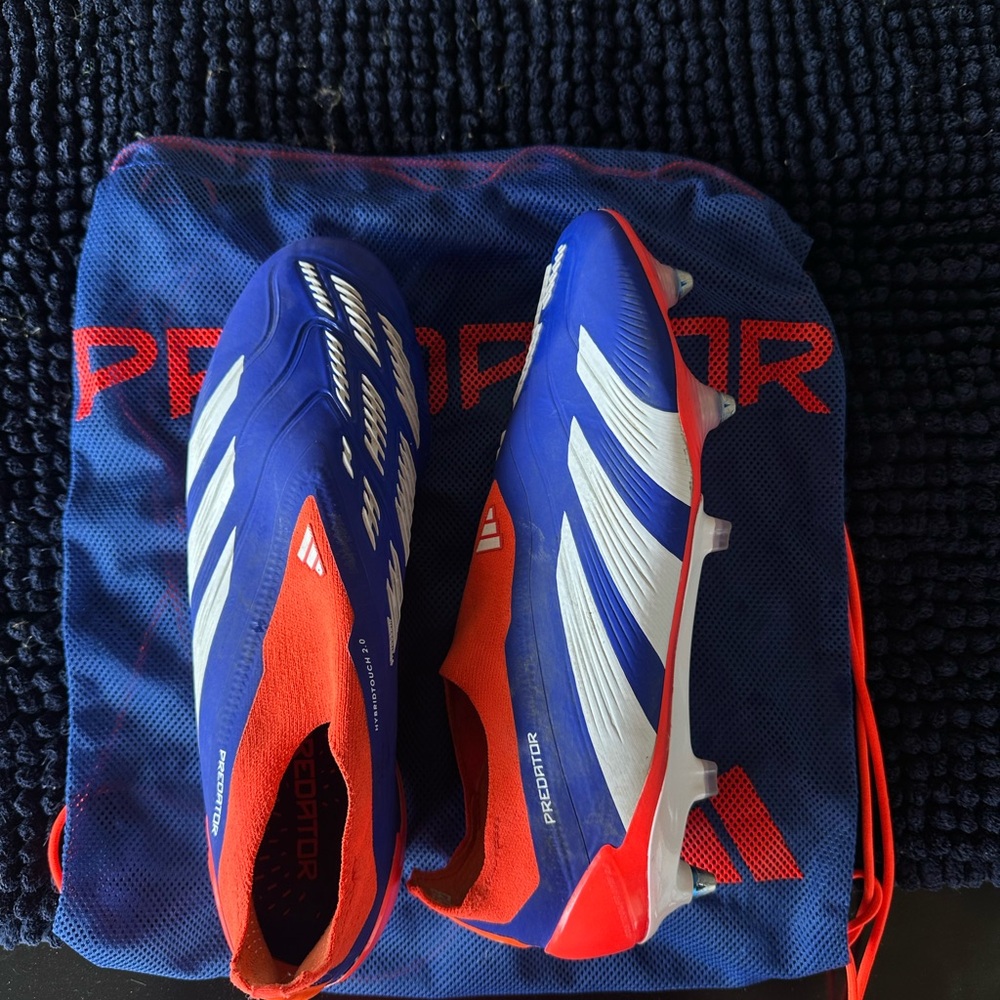 Adidas Predator Blue and Orange Cleats